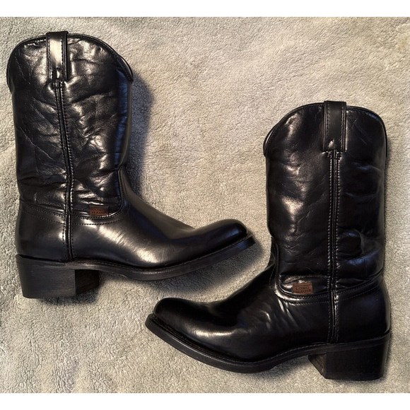 Long Haul Other - VTG Long Haul Men's Black Leather Oil Resistant Western Cowboy Boots Size 9.5M